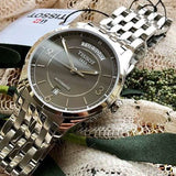 Buy Shop Tissot T Classic T One Automatic Grey Dial Silver Steel Strap Watch For Men - T038.430.11.067.00 USA Online