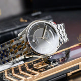 Buy Shop Tissot T Classic T One Automatic Grey Dial Silver Steel Strap Watch For Men - T038.430.11.067.00 USA Online