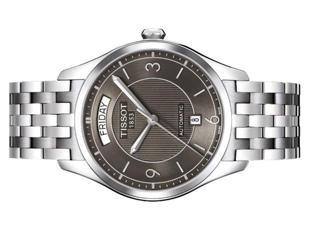 Buy Shop Tissot T Classic T One Automatic Grey Dial Silver Steel Strap Watch For Men - T038.430.11.067.00 USA Online