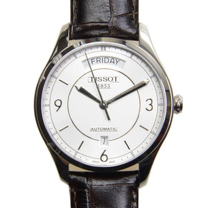 Buy Shop Tissot T Classic T One Automatic Silver Dial Brown Leather Strap Watch For Men - T038.430.16.037.00 USA Online