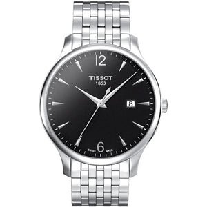 Buy Shop Tissot T Classic Tradition Black Dial Silver Steel Strap Watch For Men - T063.610.11.057.00 USA Online