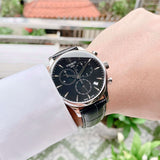 Buy Shop Tissot T Classic Tradition Chronograph Black Dial Black Leather Strap Watch For Men - T063.617.16.057.00 USA Online