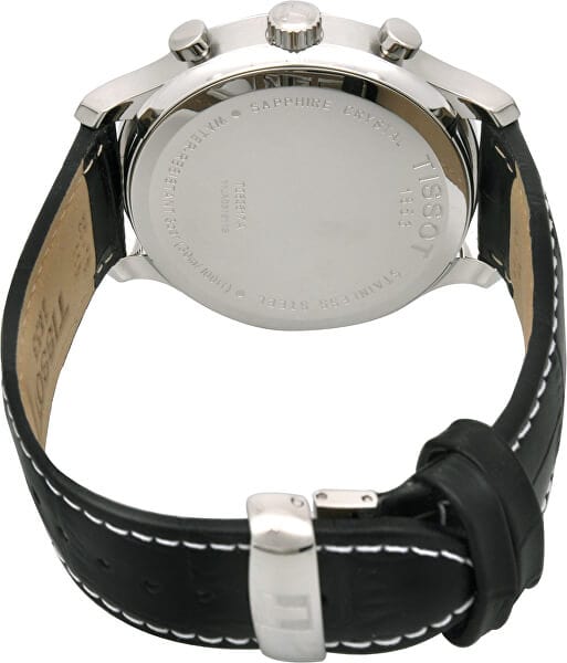 Buy Shop Tissot T Classic Tradition Chronograph Black Dial Black Leather Strap Watch For Men - T063.617.16.057.00 USA Online