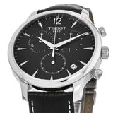 Buy Shop Tissot T Classic Tradition Chronograph Black Dial Black Leather Strap Watch For Men - T063.617.16.057.00 USA Online
