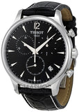 Buy Shop Tissot T Classic Tradition Chronograph Black Dial Black Leather Strap Watch For Men - T063.617.16.057.00 USA Online