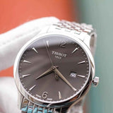Buy Shop Tissot T Classic Tradition Grey Dial Silver Steel Strap Watch For Men - T063.610.11.067.00 USA Online