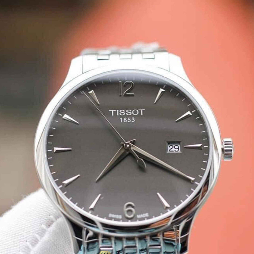 Buy Shop Tissot T Classic Tradition Grey Dial Silver Steel Strap Watch For Men - T063.610.11.067.00 USA Online