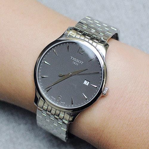 Buy Shop Tissot T Classic Tradition Grey Dial Silver Steel Strap Watch For Men - T063.610.11.067.00 USA Online