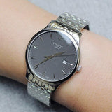 Buy Shop Tissot T Classic Tradition Grey Dial Silver Steel Strap Watch For Men - T063.610.11.067.00 USA Online