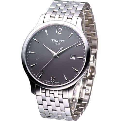 Buy Shop Tissot T Classic Tradition Grey Dial Silver Steel Strap Watch For Men - T063.610.11.067.00 USA Online