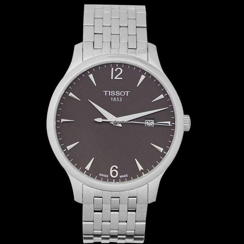 Buy Shop Tissot T Classic Tradition Grey Dial Silver Steel Strap Watch For Men - T063.610.11.067.00 USA Online