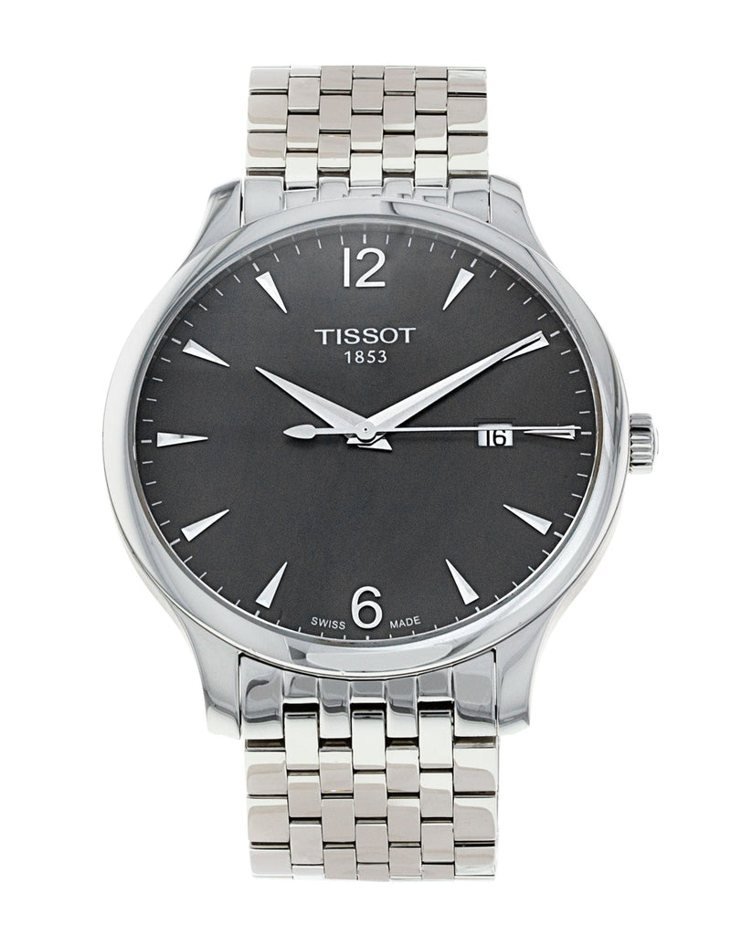 Buy Shop Tissot T Classic Tradition Grey Dial Silver Steel Strap Watch For Men - T063.610.11.067.00 USA Online