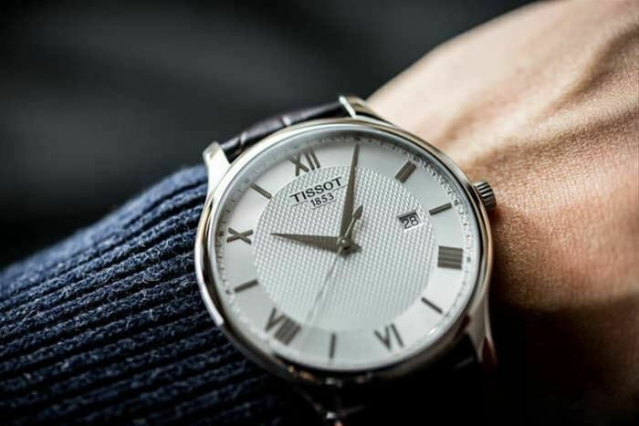 Buy Shop Tissot T Classic Tradition Silver Dial Brown Leather Strap Watch For Men - T063.610.16.038.00 USA Online