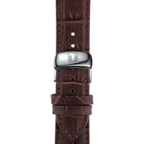 Buy Shop Tissot T Classic Tradition Silver Dial Brown Leather Strap Watch For Men - T063.610.16.038.00 USA Online