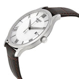Buy Shop Tissot T Classic Tradition Silver Dial Brown Leather Strap Watch For Men - T063.610.16.038.00 USA Online