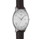 Buy Shop Tissot T Classic Tradition Silver Dial Brown Leather Strap Watch For Men - T063.610.16.038.00 USA Online