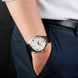 Buy Shop Tissot T Classic Tradition Silver Dial Brown Leather Strap Watch For Men - T063.610.36.038.00 USA Online