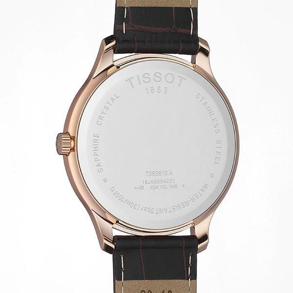 Buy Shop Tissot T Classic Tradition Silver Dial Brown Leather Strap Watch For Men - T063.610.36.038.00 USA Online