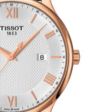Buy Shop Tissot T Classic Tradition Silver Dial Brown Leather Strap Watch For Men - T063.610.36.038.00 USA Online
