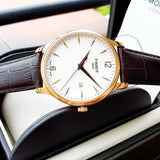 Buy Shop Tissot T Classic Tradition White Dial Brown Leather Strap Watch For Men - T063.610.36.037.00 USA Online