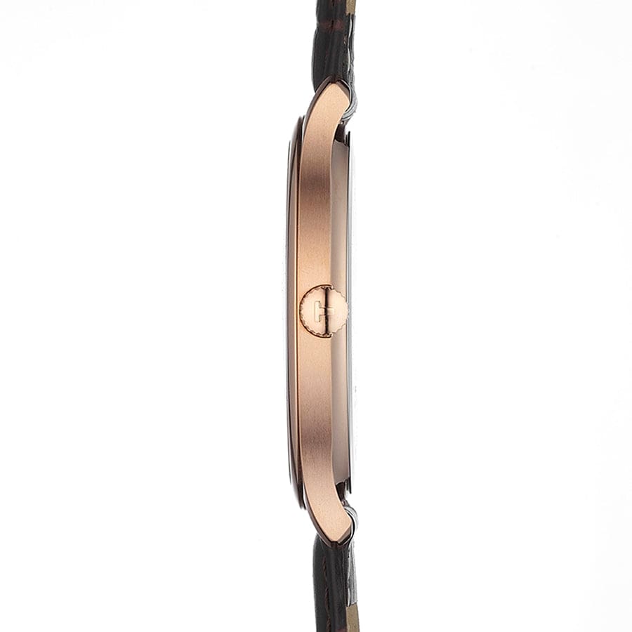 Buy Shop Tissot T Classic Tradition White Dial Brown Leather Strap Watch For Men - T063.610.36.037.00 USA Online