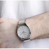 Buy Shop Tissot T Classic Tradition White Dial Two Tone Mesh Bracelet Watch For Men - T063.610.22.037.00 USA Online