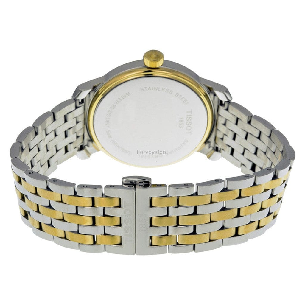 Buy Shop Tissot T Classic Tradition White Dial Two Tone Mesh Bracelet Watch For Men - T063.610.22.037.00 USA Online