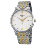 Buy Shop Tissot T Classic Tradition White Dial Two Tone Mesh Bracelet Watch For Men - T063.610.22.037.00 USA Online