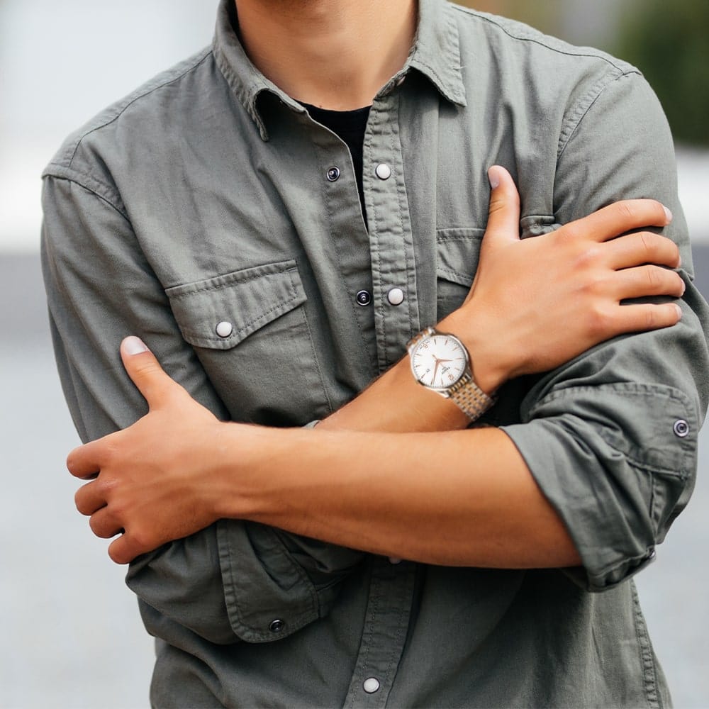 Buy Shop Tissot T Classic Tradition White Dial Two Tone Mesh Bracelet Watch For Men - T063.610.22.037.01 USA Online