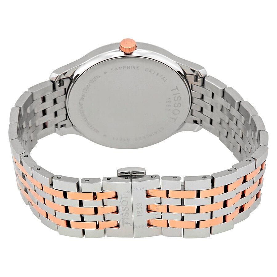 Buy Shop Tissot T Classic Tradition White Dial Two Tone Mesh Bracelet Watch For Men - T063.610.22.037.01 USA Online