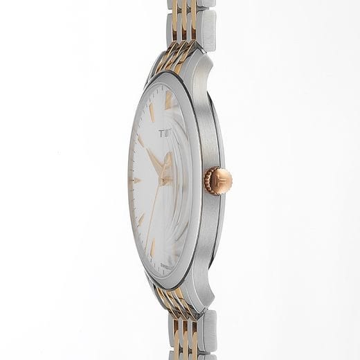 Buy Shop Tissot T Classic Tradition White Dial Two Tone Mesh Bracelet Watch For Men - T063.610.22.037.01 USA Online