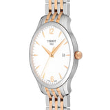 Buy Shop Tissot T Classic Tradition White Dial Two Tone Mesh Bracelet Watch For Men - T063.610.22.037.01 USA Online