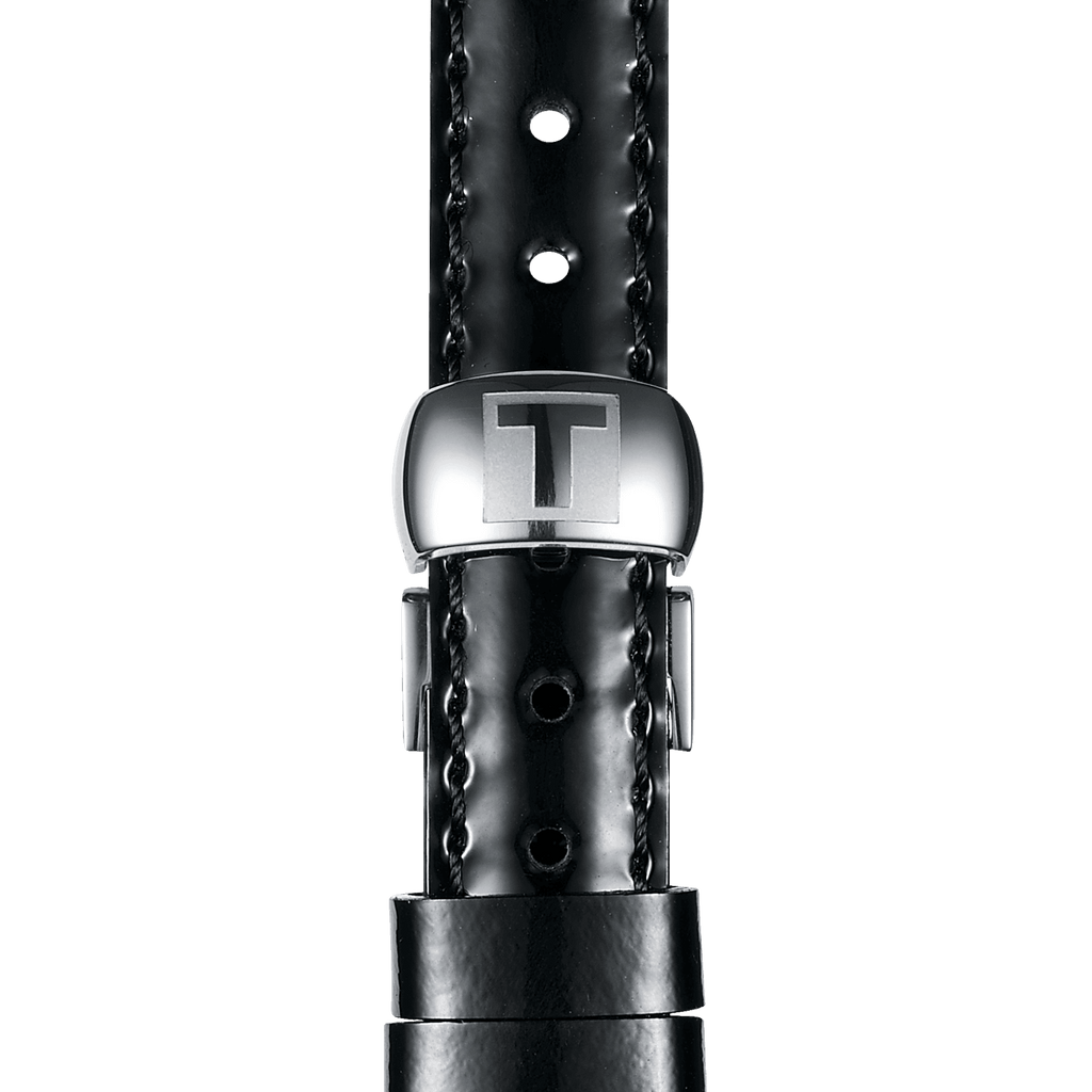 Buy Shop Tissot T Lady Flamingo Black Dial Black Leather Strap Watch For Women - T094.210.16.051.00 USA Online