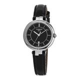 Buy Shop Tissot T Lady Flamingo Black Dial Black Leather Strap Watch For Women - T094.210.16.051.00 USA Online