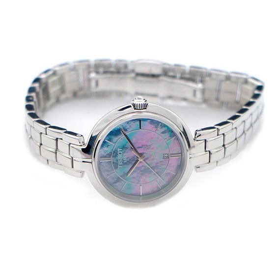 Buy Shop Tissot T Lady Flamingo Mother of Pearl Blue Dial Silver Steel Strap Watch For Women - T094.210.11.121.00 USA Online