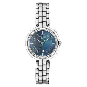 Buy Shop Tissot T Lady Flamingo Mother of Pearl Blue Dial Silver Steel Strap Watch For Women - T094.210.11.121.00 USA Online