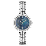 Buy Shop Tissot T Lady Flamingo Mother of Pearl Blue Dial Silver Steel Strap Watch For Women - T094.210.11.121.00 USA Online