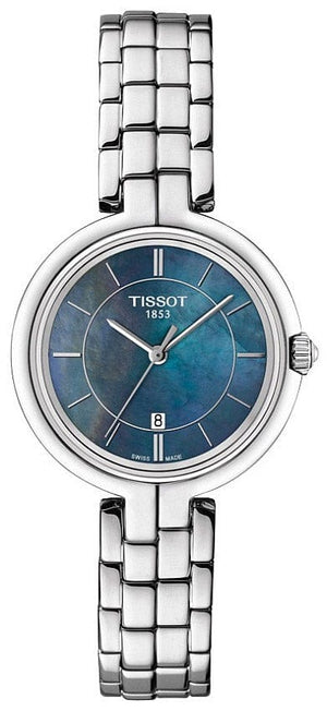 Buy Shop Tissot T Lady Flamingo Mother of Pearl Blue Dial Silver Steel Strap Watch For Women - T094.210.11.121.00 USA Online