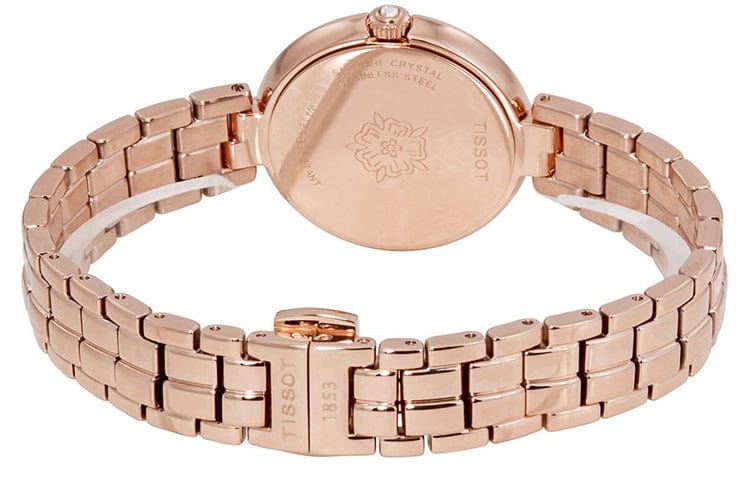 Buy Shop Tissot T Lady Flamingo Mother of Pearl Dial Rose Gold Steel Strap Watch For Women - T094.210.33.111.01 USA Online