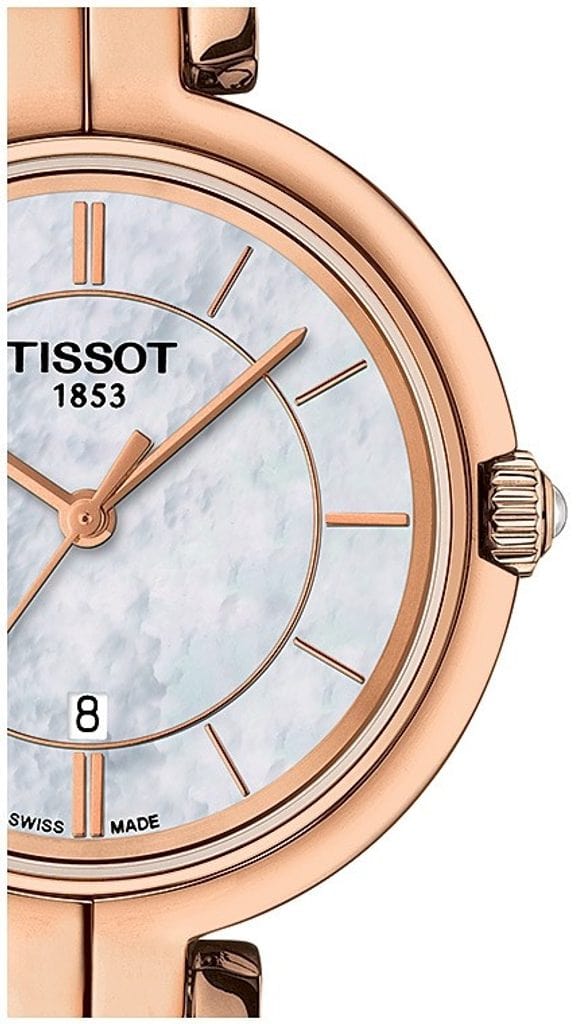 Buy Shop Tissot T Lady Flamingo Mother of Pearl Dial Rose Gold Steel Strap Watch For Women - T094.210.33.111.01 USA Online