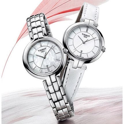 Buy Shop Tissot T Lady Flamingo Mother of Pearl White Dial Silver Steel Strap Watch For Women - T094.210.11.111.00 USA Online