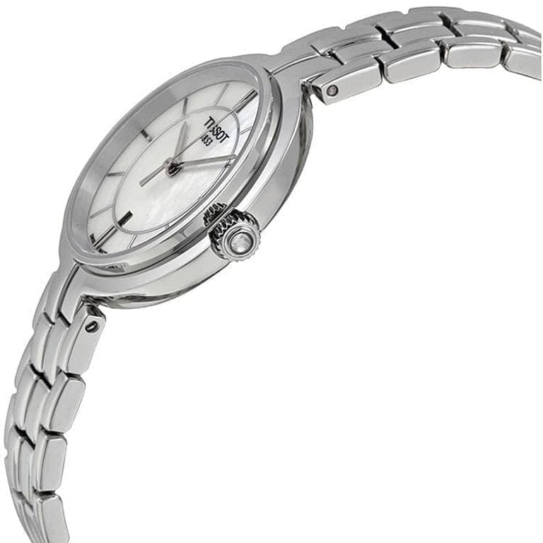 Buy Shop Tissot T Lady Flamingo Mother of Pearl White Dial Silver Steel Strap Watch For Women - T094.210.11.111.00 USA Online