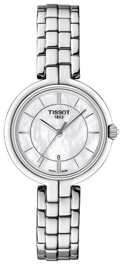 Buy Shop Tissot T Lady Flamingo Mother of Pearl White Dial Silver Steel Strap Watch For Women - T094.210.11.111.00 USA Online