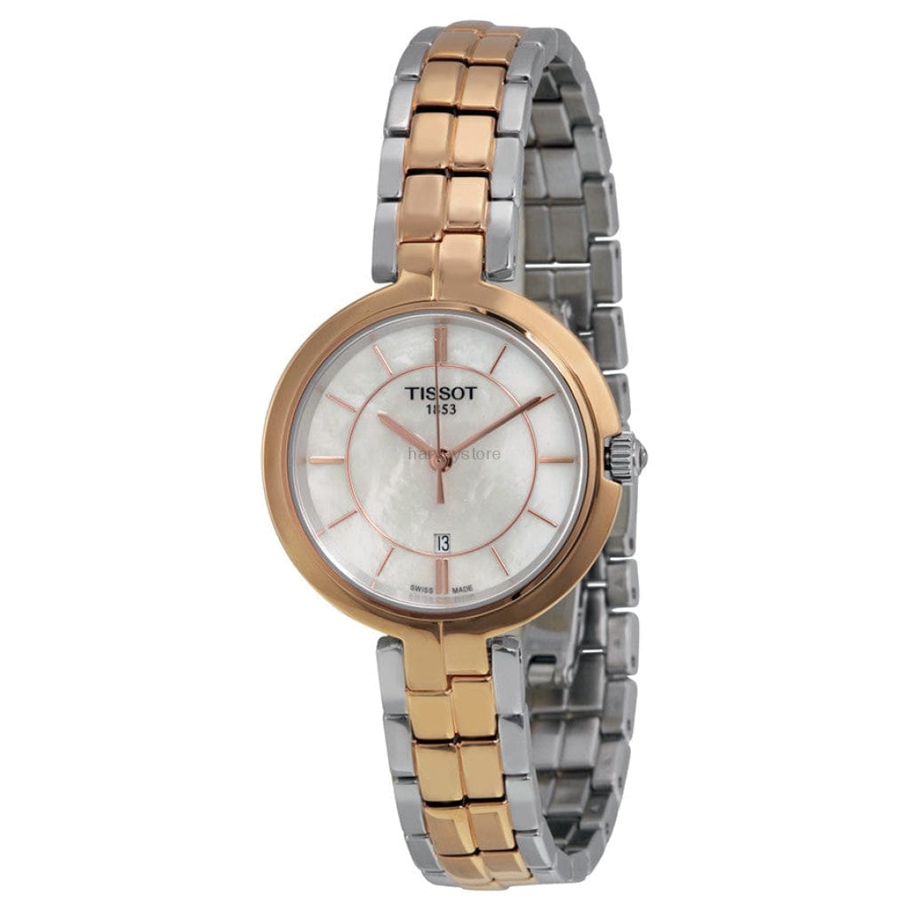 Buy Shop Tissot T Lady Flamingo Mother of Pearl White Dial Two Tone Steel Strap Watch For Women - T094.210.22.111.00 USA Online