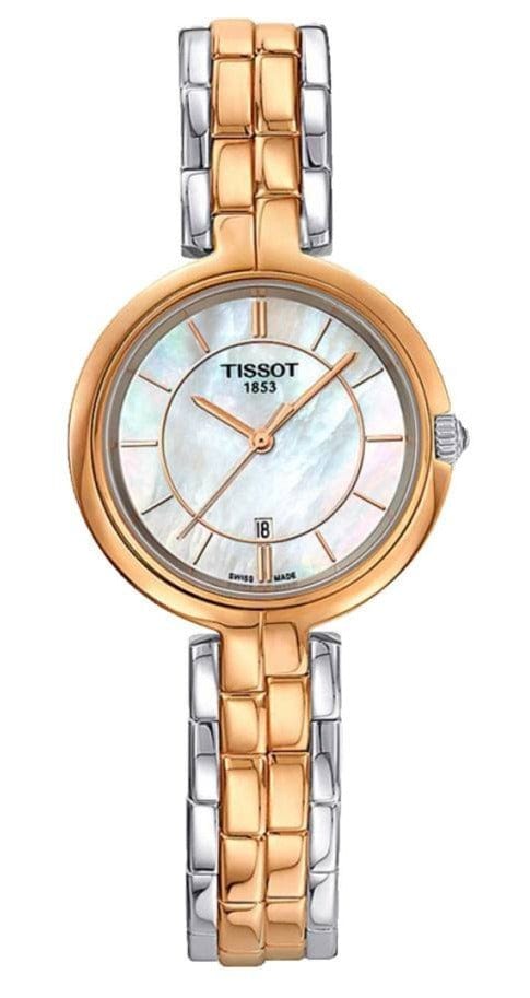 Buy Shop Tissot T Lady Flamingo Mother of Pearl White Dial Two Tone Steel Strap Watch For Women - T094.210.22.111.00 USA Online