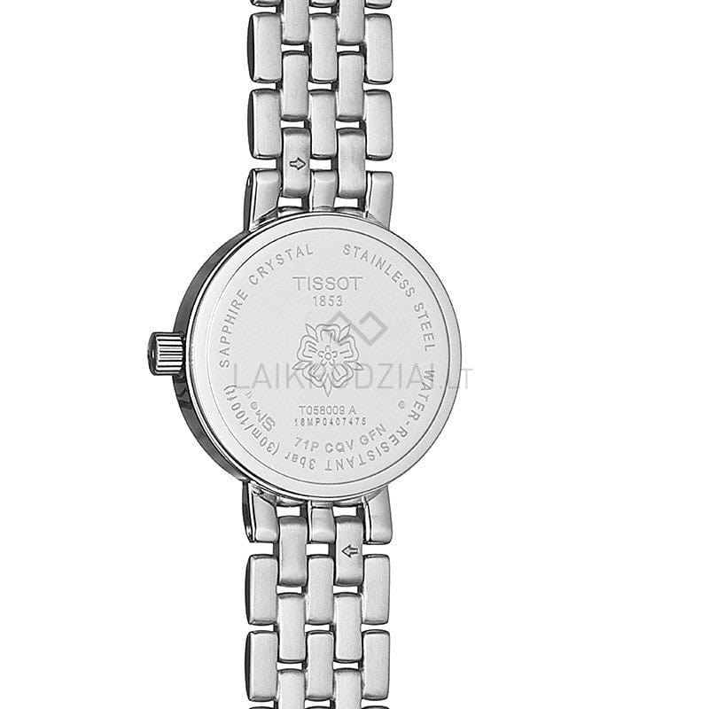 Buy Shop Tissot T Lady Lovely Black Dial Silver Steel Strap Watch For Women - T058.009.11.051.00 USA Online