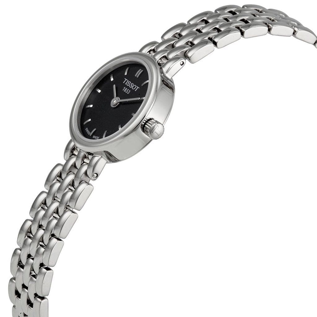 Buy Shop Tissot T Lady Lovely Black Dial Silver Steel Strap Watch For Women - T058.009.11.051.00 USA Online