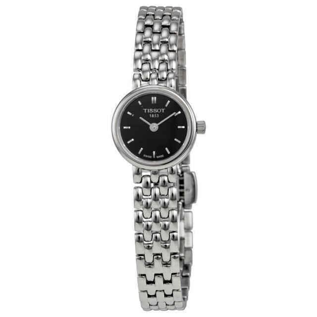 Buy Shop Tissot T Lady Lovely Black Dial Silver Steel Strap Watch For Women - T058.009.11.051.00 USA Online