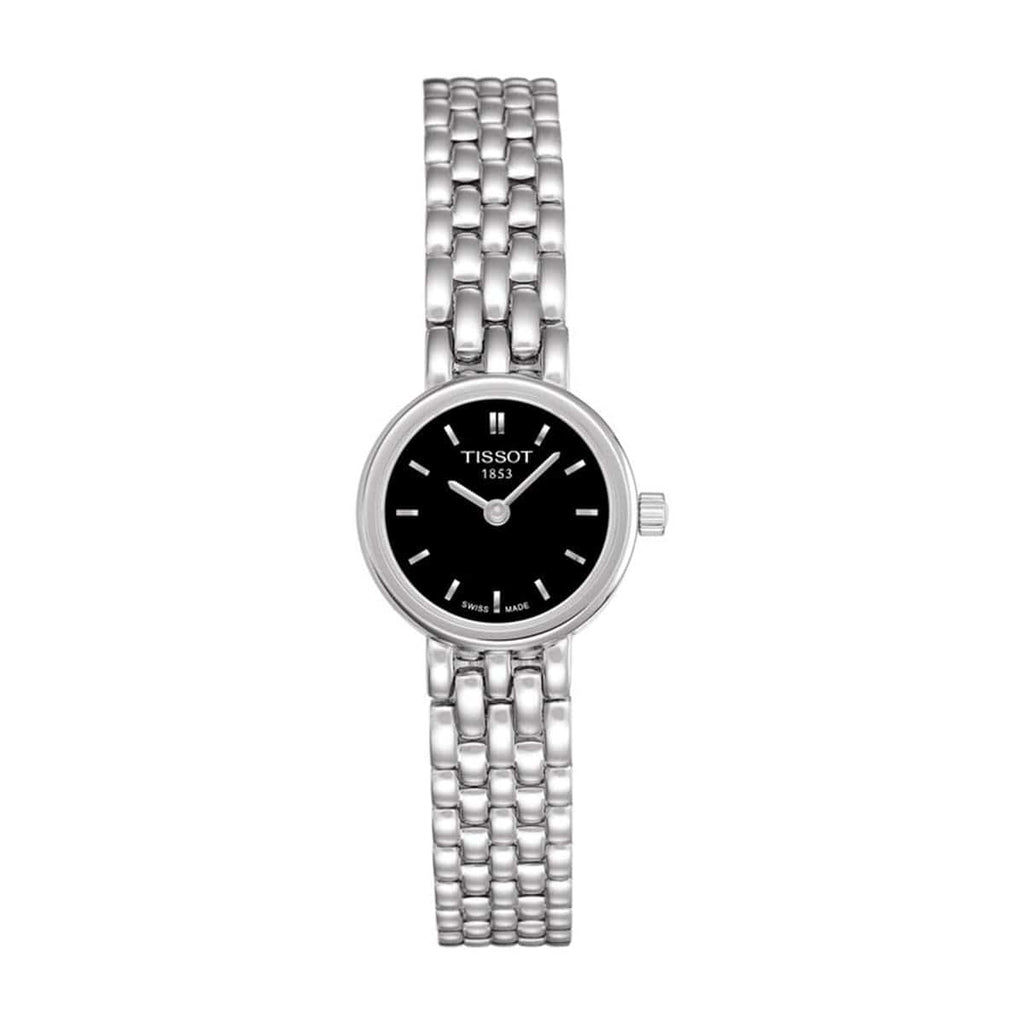 Buy Shop Tissot T Lady Lovely Black Dial Silver Steel Strap Watch For Women - T058.009.11.051.00 USA Online