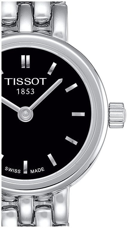Buy Shop Tissot T Lady Lovely Black Dial Silver Steel Strap Watch For Women - T058.009.11.051.00 USA Online